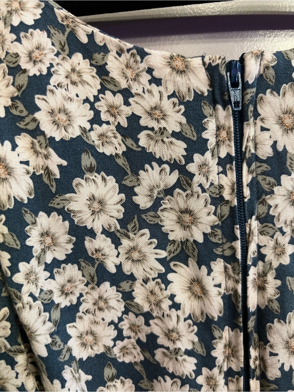 Compagnie Internationale Express Teal Floral Romper with Cream Daisy Print - Picture 8 of 9